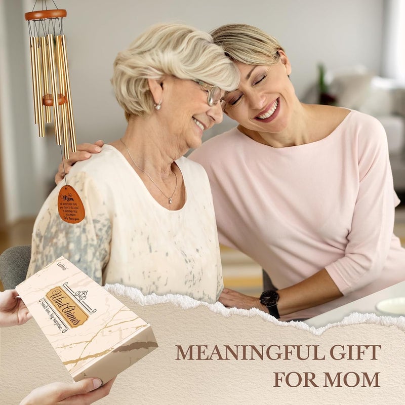 Leebbsin Gifts for Mom, Moms Wind Chimes, Christmas Best Gift for Mom, Mother Birthday Gift from Daughter Son, Love Reminder Gifts for Birthday Thanksgiving Mother's Day - Image 2